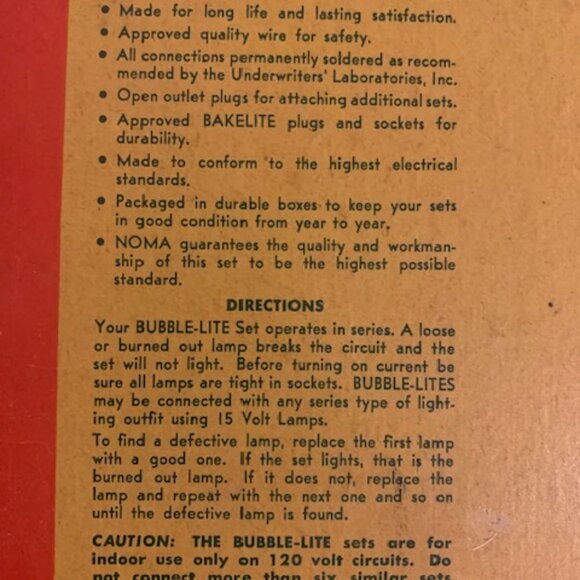 9 Vintage Noma Biscuit Bubble-Lites in the Original Box - Picture 7 of 16